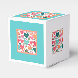 Tropische harten & bloemen Valentijn's Day Bedankdoosjes