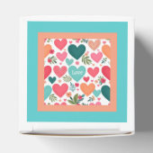 Tropische harten & bloemen Valentijn's Day Bedankdoosjes (Bovenkant)