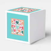 Tropische harten & bloemen Valentijn's Day Bedankdoosjes (Achterkant)