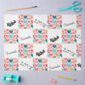 Tropische harten & bloemen Valentijn's Day Tissuepapier (Craft)