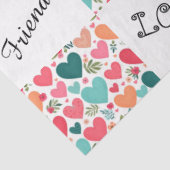 Tropische harten & bloemen Valentijn's Day Tissuepapier (Detail)