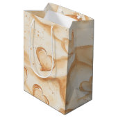 Tropische harten in Sand Beach bruiloft Medium Cadeauzakje (Achterkant Gekanteld)