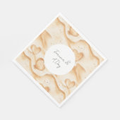 Tropische harten in Sand Beach bruiloft Servet (Hoek)