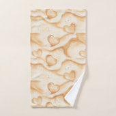 Tropische harten in zandstrand   bad handdoek (Handdoek)