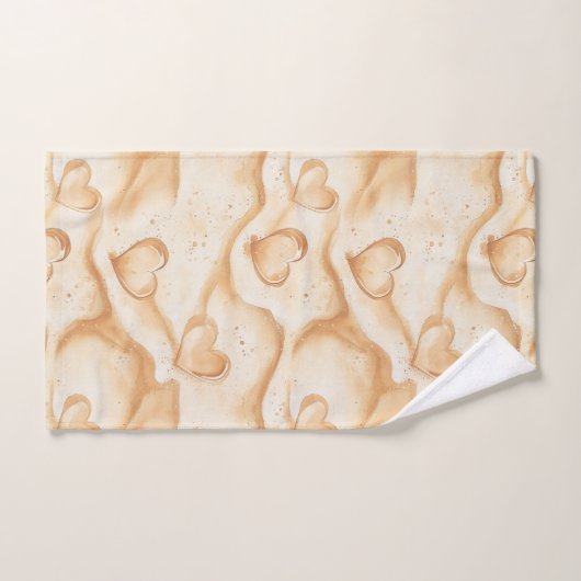 Tropische harten in zandstrand   bad handdoek (Handdoek)