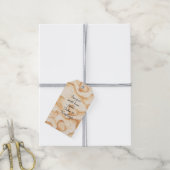 Tropische harten in zandstrand   cadeaulabel (Met Touw)