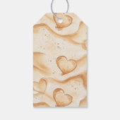 Tropische harten in zandstrand   cadeaulabel (Achterkant)
