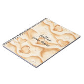 Tropische harten in zandstrand   notitieboek (Linkerzijde)