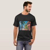 Tropische Havana Harmony - levendige straatscène m T-shirt (Voorkant volledig)