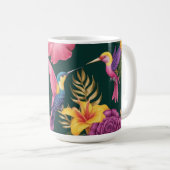 Tropische Haven: Mok met Floral en Bird Design (Voorkant rechts)