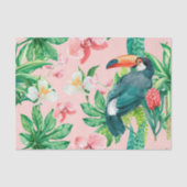 Tropische Hawaï florale waterverf patroon Tissuepapier (Voorkant)