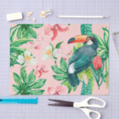 Tropische Hawaï florale waterverf patroon Tissuepapier (Craft)