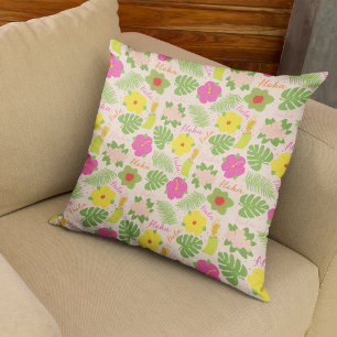 Tropische Hawaïaanse bloem Aloha Hula Vrouw Kussen