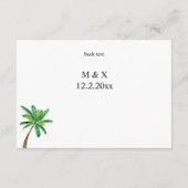 Tropische Hawaïaanse Bloemen Bruiloft Details Informatiekaartje (Achterkant)