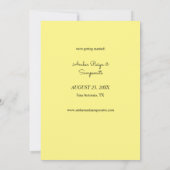 Tropische Hawaïaanse bloemen en ananas geel Save The Date (Achterkant)