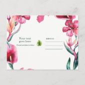 Tropische Hawaiaanse Bloemen Trouw Save the Date Aankondigingskaart (Achterkant)