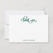 Tropische Hawaiaanse Groene Exotische Bloemen Bedankkaart (Voorkant)