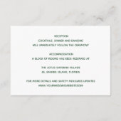 Tropische Hawaïaanse Hibiscus Meer info Bruiloft Informatiekaartje (Achterkant)