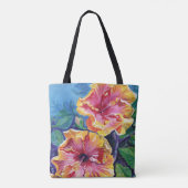 Tropische Hawaïaanse hibiscus Tote Bag (Achterkant)