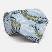 TROPISCHE HAWAÏAANSE LICHTE BLAUW MANNEN STROPDAS (Opgerold)