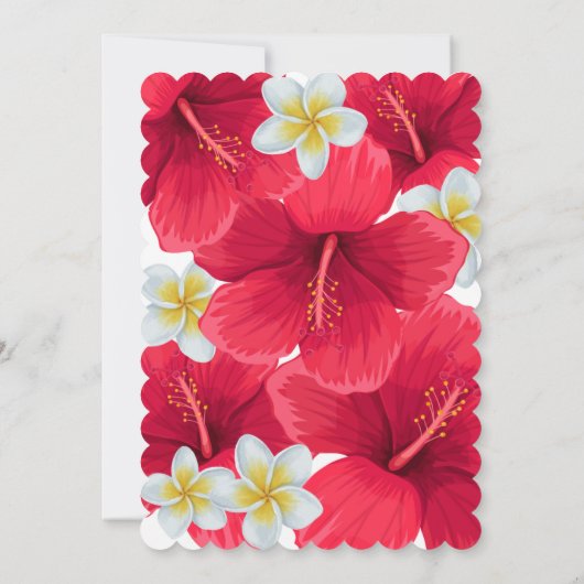 Tropische Hawaïaanse Luau Baby Shower Uitnodiging, Kaart (Achterkant)