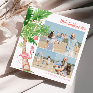 Tropische Hawaiaanse Mele Kalikimaka Kerstmis Feestdagenkaart