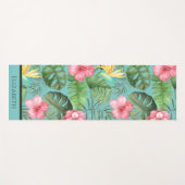 Tropische Hawaïaanse paradijsvogel Floral Yogamat (Voorkant (horizontaal))