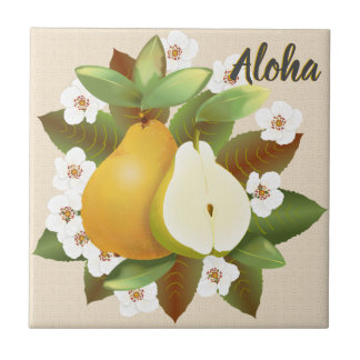 Tropische Hawaïaanse peren Fruit Tegeltje