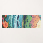 Tropische Hawaïaanse Strand en bergen Yoga Mat (Voorkant (horizontaal))