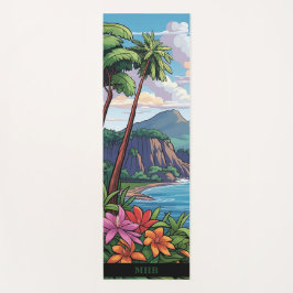 Tropische Hawaïaanse Strand Scène Yoga Mat