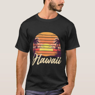 Tropische Hawaiaanse zomervakantie Aloha Hi Retro T-shirt