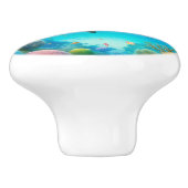 Tropische/Hawaii kleurrijke onderwaterdolfijn Keramische Knop (Zijkant)