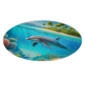 Tropische/Hawaii kleurrijke onderwaterdolfijn Snijplank (Hoek)