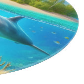 Tropische/Hawaii kleurrijke onderwaterdolfijn Snijplank (Hoek)