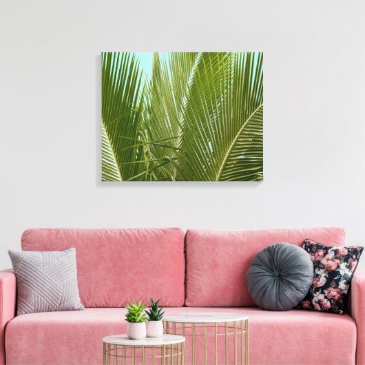 Tropische Hawaii palmboom Canvas Afdruk (Insitu (Woonkamer))