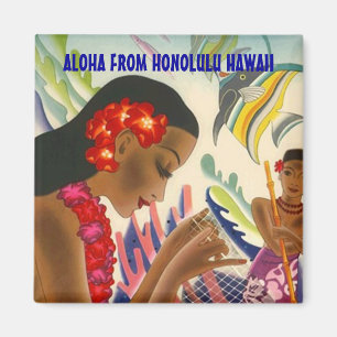 TROPISCHE HAWAII-REIZEN SOUVENIR MAGNET ~ CUSTOMIZ