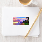 Tropische Hawaii Seashore Sunset Etiket (Insitu)