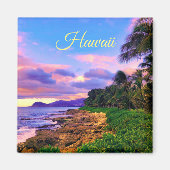 Tropische Hawaii Seashore Sunset Magneet (Voorkant)