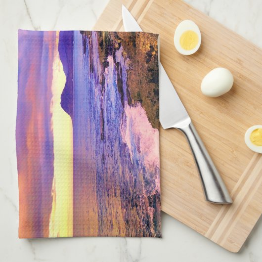 Tropische Hawaii Seashore Sunset Theedoek (Quarter Fold)