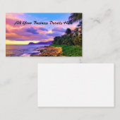 Tropische Hawaii Seashore Sunset Visitekaartje (Voorkant / Achterkant)