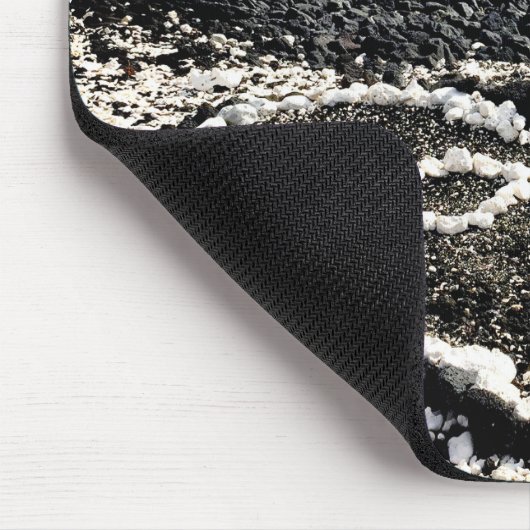 Tropische Hawaii Zwart Zand Strand Koraal Liefde H Muismat (Hoek)