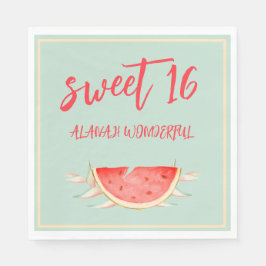 Tropische Hawaiiaanse 16e verjaardag Servet