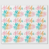 Tropische Hawaiiaanse Aloha Palm Leaf Cadeaupapier (Vlak)