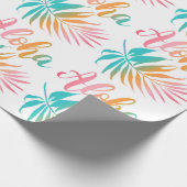 Tropische Hawaiiaanse Aloha Palm Leaf Cadeaupapier (Hoek)