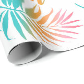 Tropische Hawaiiaanse Aloha Palm Leaf Cadeaupapier (Rol Hoek)