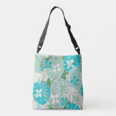 Tropische hawaiiaanse aloha print crossbody tas (Achterkant)