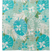 Tropische hawaiiaanse aloha print douchegordijn (Voorkant)