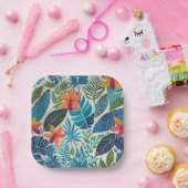 Tropische hawaiiaanse aloha print papieren bordje (Feest)