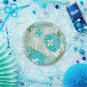 Tropische hawaiiaanse aloha print papieren bordje (Feest)