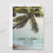 Tropische Hawaiiaanse bestemming strand bruiloft Save The Date (Voorkant)
